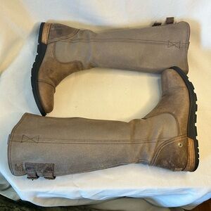 Sorel MajorTall taupe Riding moto  military pull on  Boots. Size 7